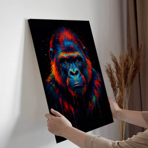 Tableau gorille couleurs intenses Toile imprimée