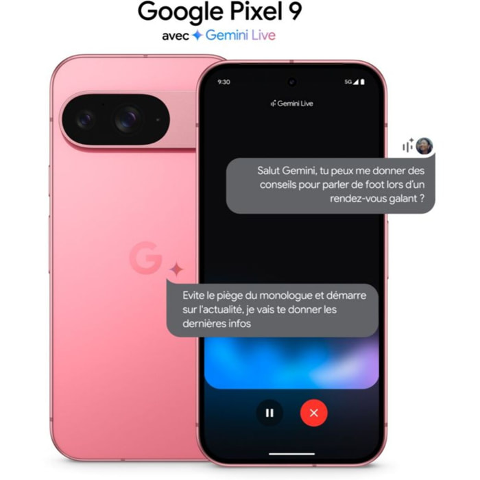 Smartphone GOOGLE Pixel 9 Rose Pivoine 256Go