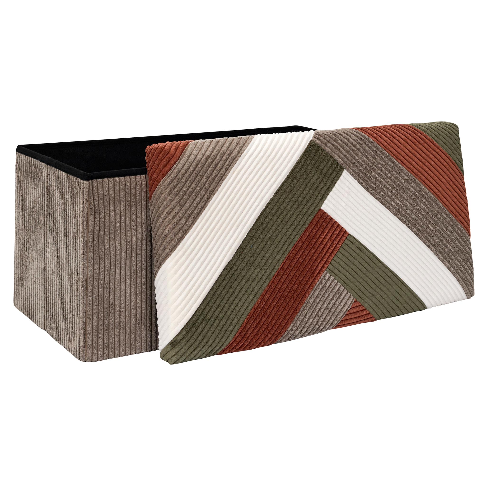Coffre Banc Pliable Patchwork Cotele Scott