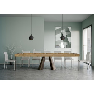 Consola extensible 90x40/300 cm Diamante Premium Roble Natural estructura Orso