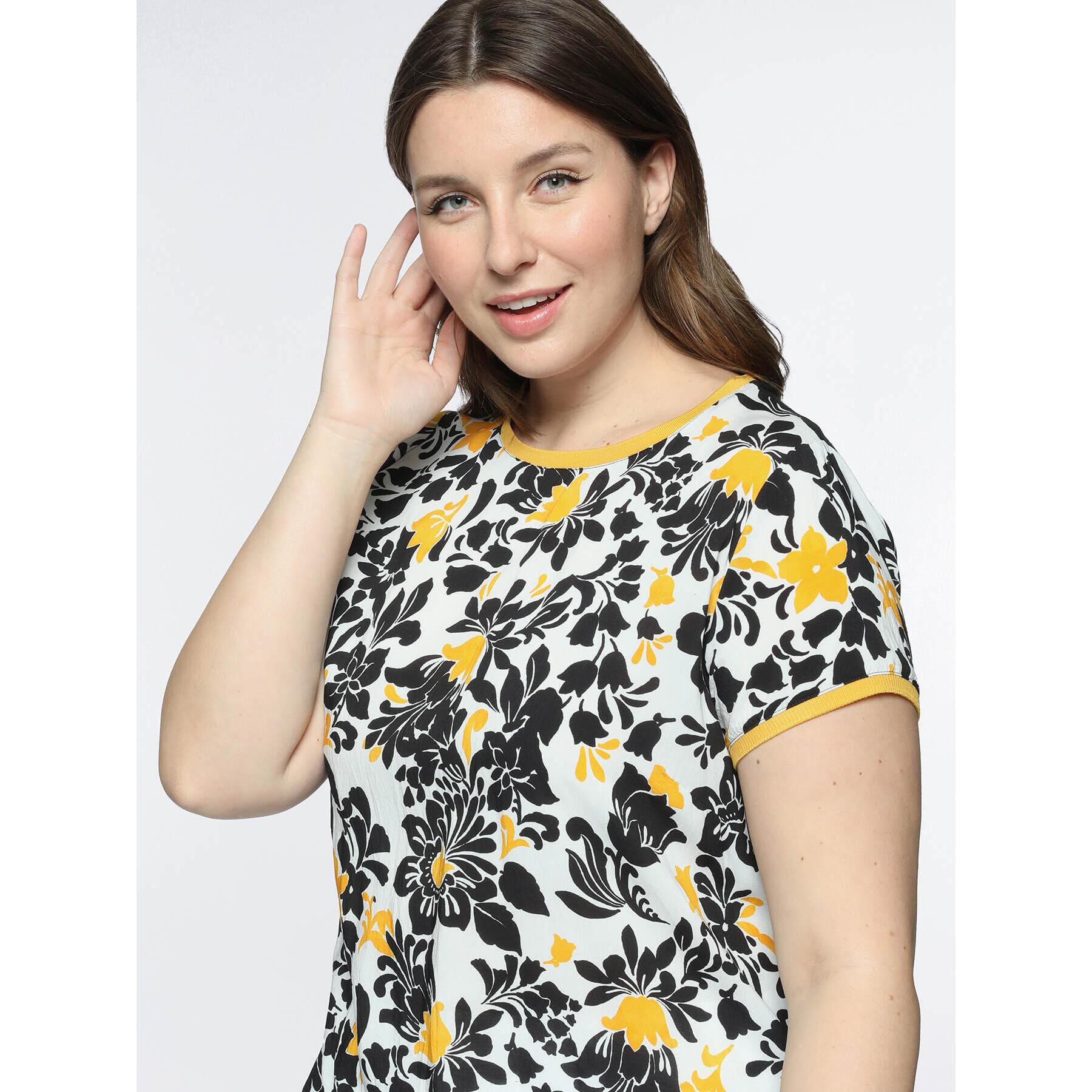 Fiorella Rubino - Blusa con estampado de flores - Negro