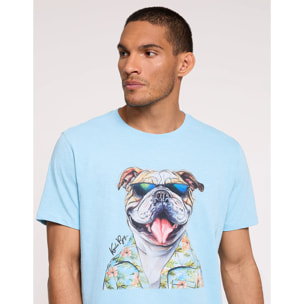 Camiseta Manga Corta Azul - Leesin