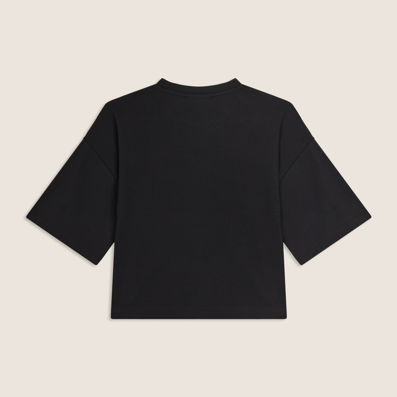 T-shirt Junior cropped con maxi logo color block