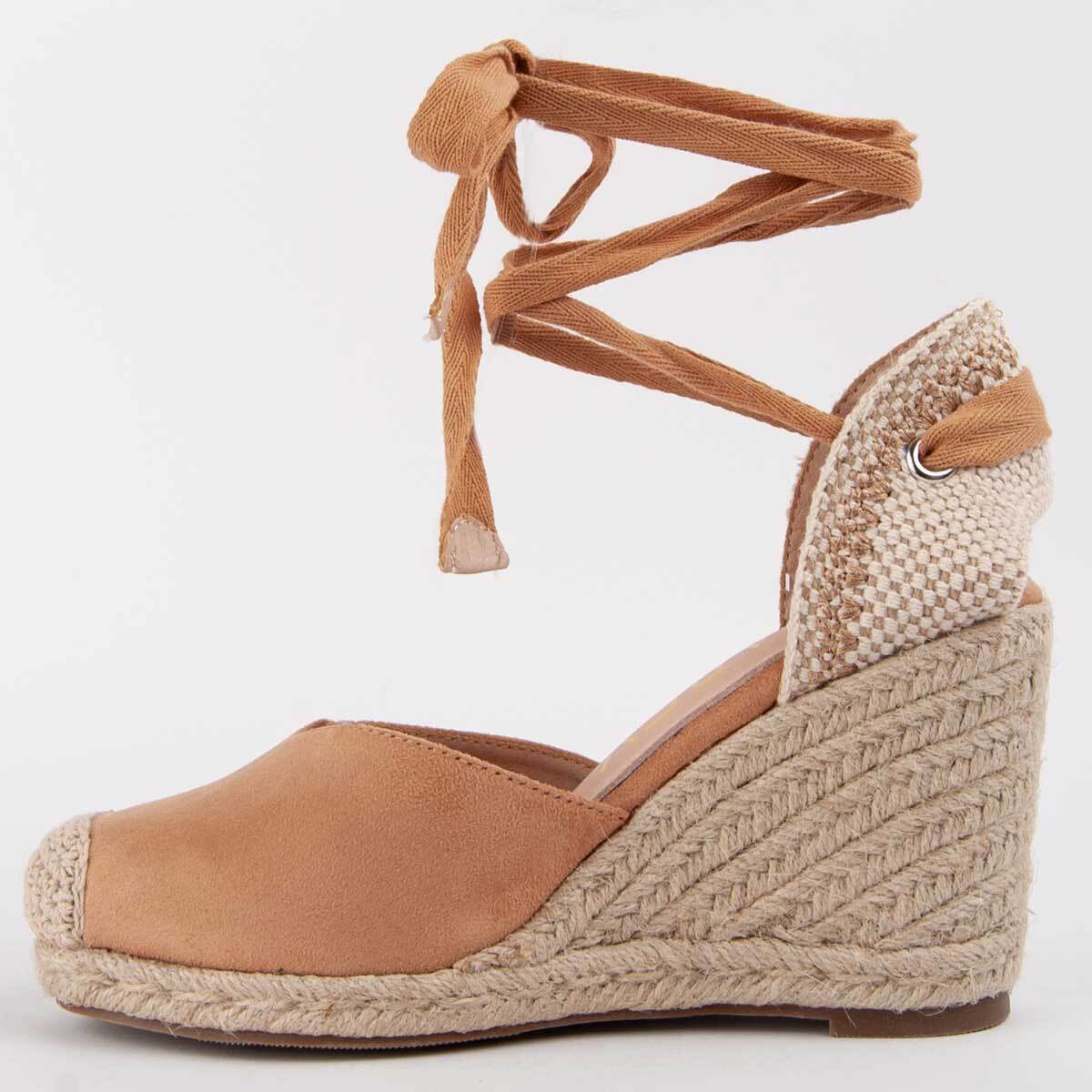 Alpargata De Cuña - Marron - Altura: 8 Cm