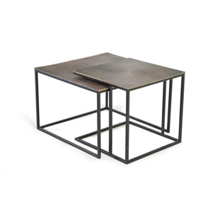 Ensemble de 2 tables basse 41x62x62cm