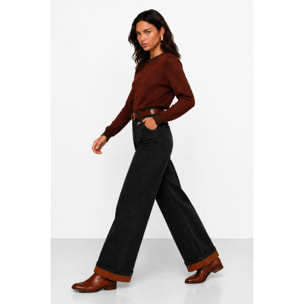 Kocca - Pantaloni in denim da donna a vita alta e gamba larga Donna