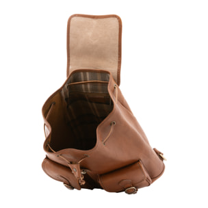 Zaino  unisex In Vera pelle Made in Italy 31x35x13 cm