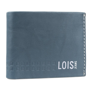 Cartera Hombre Piel Lois Temple Azul-Gris