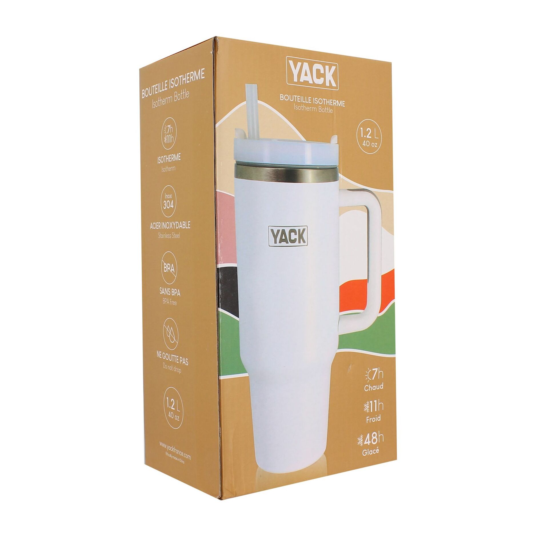 Gobelet isotherme blanc 1,2L