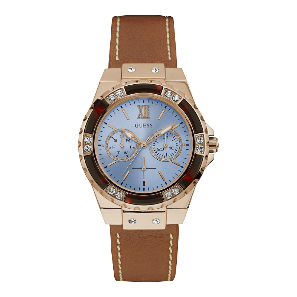 Reloj Guess W0775L7 Mujer Analogico Cuarzo con Correa de Pu & leather strap