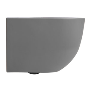 PixL WC suspendu en céramique Vortex , fixations invisibles + abattant Soft-Close, Gris mat (CEPX010RTORPGRM)