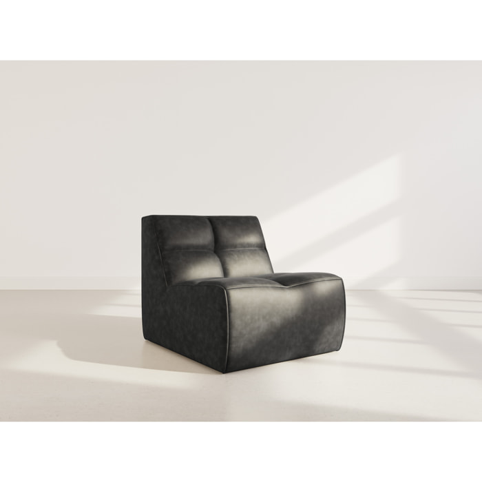 Alya - module d'assise en simili - Noir