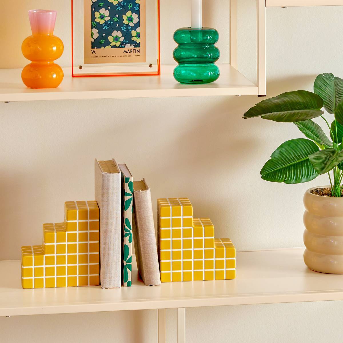 Serre-livres Pool 14,9x8,1x14,9cm jaune