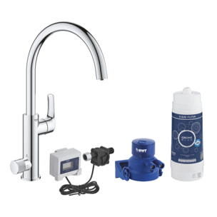 GROHE Mitigeur de cuisine Blue Pure Eurosmart avec fonction de filtration de l’eau - chromé