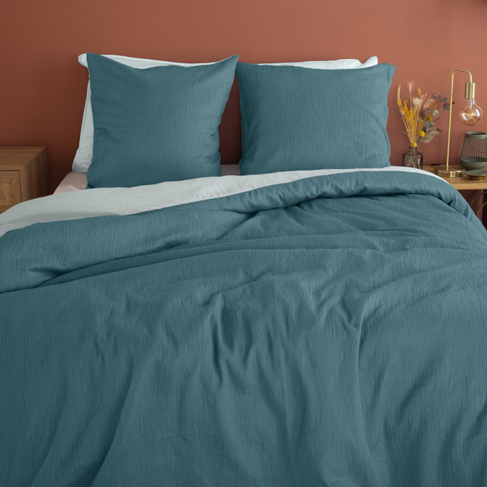 Parure housse de couette 3pcs 100% microfibre_celeste 220x240 cm