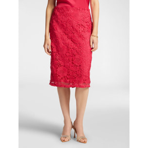 Elena Mirò - Falda de encaje - Rojo