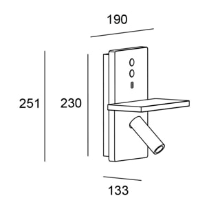 LEDS C4 Luz de lectura E-lamp LED 12.3 2700K ON-OFF Negro 452lm