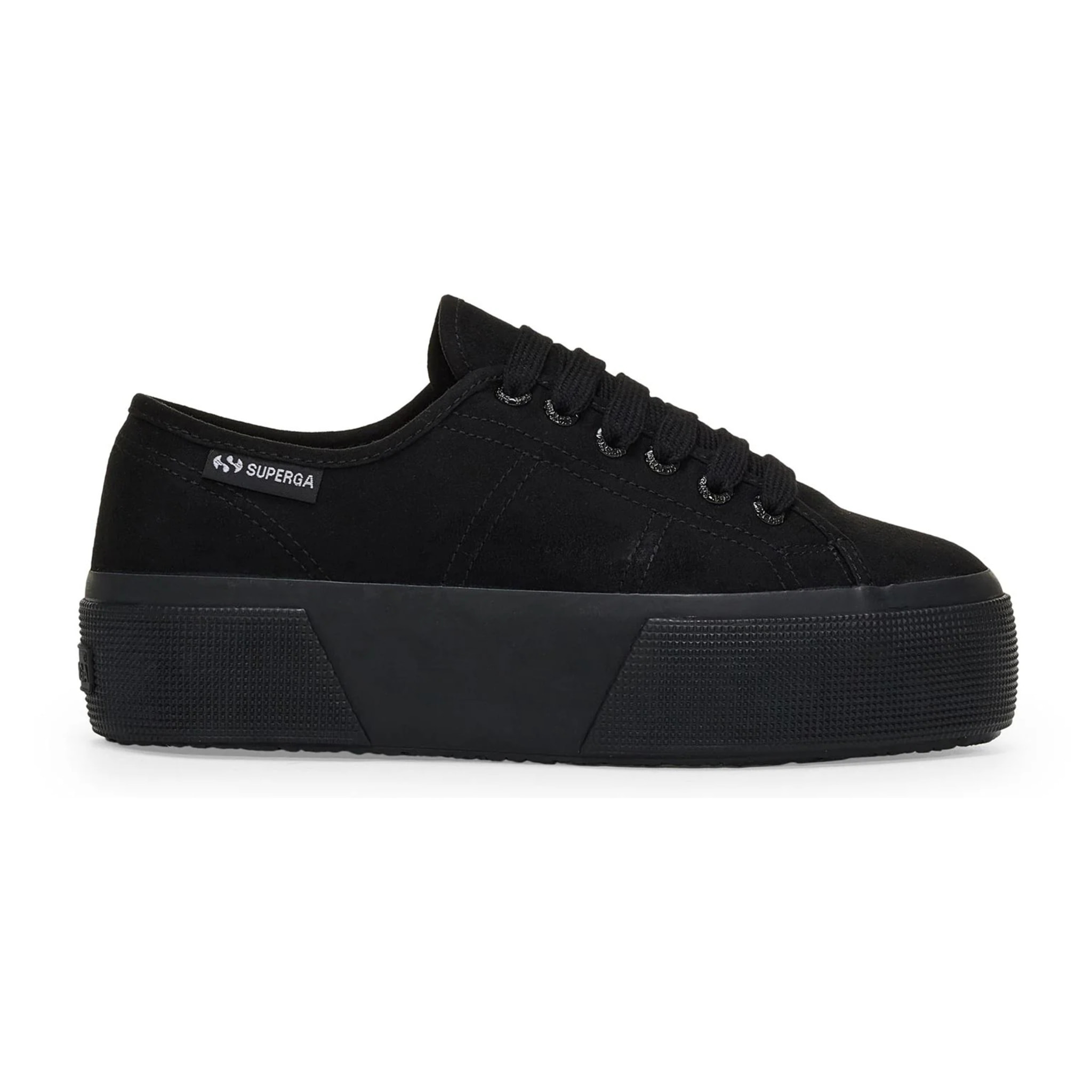 Scarpe da donna Superga Nero 3790 Microfiber Leggera