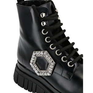 PHILIPP PLEIN Boots Mid Flat HEXAGON