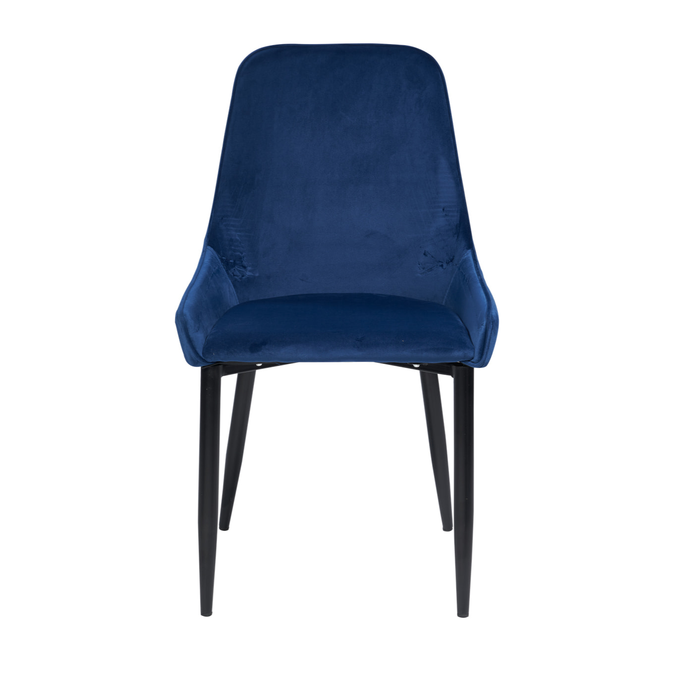 SEDIA IMBOTTITA IN VELLUTO BLUE - misura 48,5x51x87,5 - SET 2 pezzi