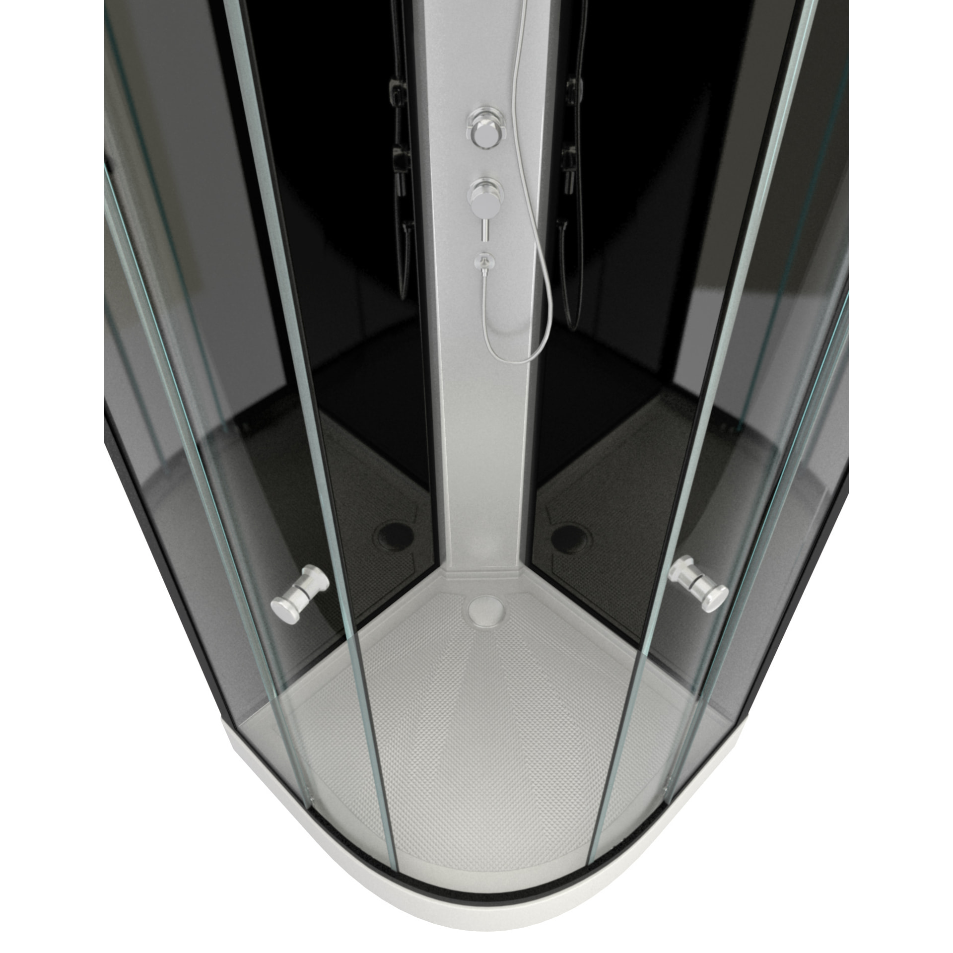 Cabine de douche 1/4 de cercle 85x85x225cm - NEBULA
