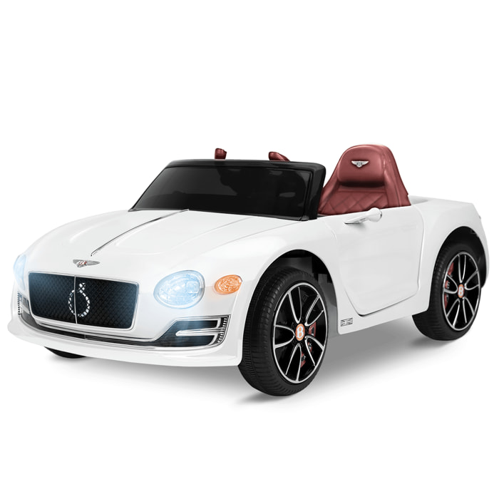 Coche de bateria BENTLEY BLANCO vehículo eléctrico infantil 12V 3 años