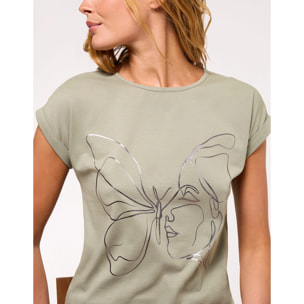 Camiseta Manga Corta Caqui - Kalosama