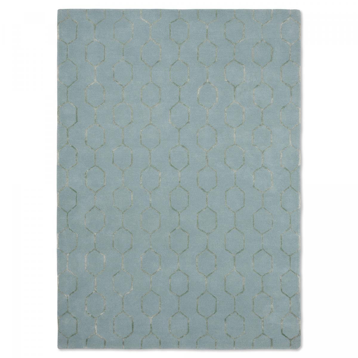 Tapis salon et chambre fait à la main en laine motif faux uni JOAL