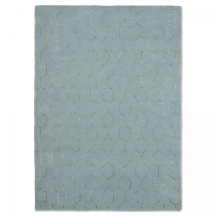 Tapis salon et chambre fait à la main en laine motif faux uni JOAL