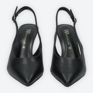 Décolleté sling back Donna Tata Italia Nero