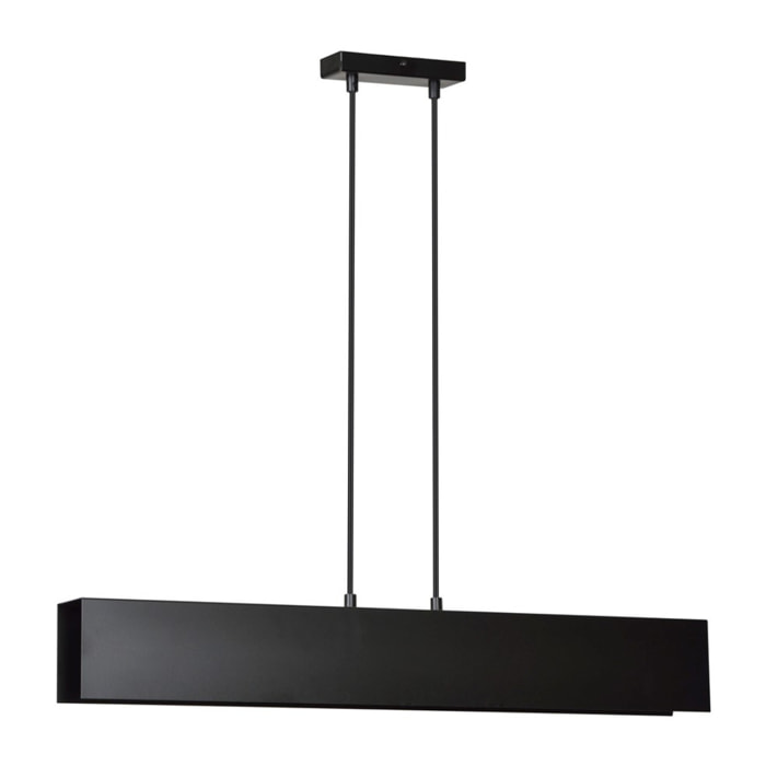 Lampada a sospensione GENTOR in acciaio nero opaco