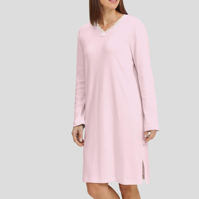 Camisón largo rosa