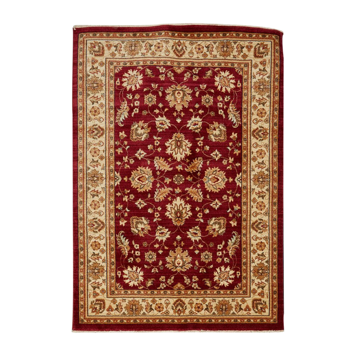 Tapis Same rouge et beige aux motifs floraux d'inspiration Orientale