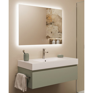 MOBILE DA BAGNO ZEFIRO 100 MONO VERDE SALVIA- 4 PEZZI