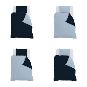 PARURE COPRIPIUMINO NATURAL COLOR PIAZZA E MEZZA - 100% COTONE MADE IN ITALY