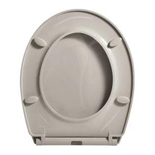 ABATTANT WC BROOKE  PP 100% RECYCLE TAUPE BRILLANT SPIRELLA