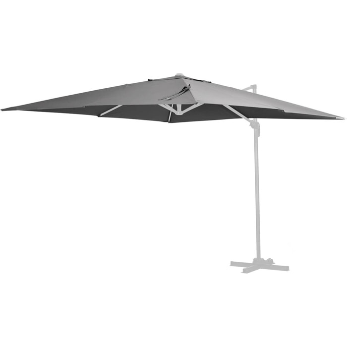 Toile pour parasol jardin déporté "Sun 4" - 3 x 4 m - Gris