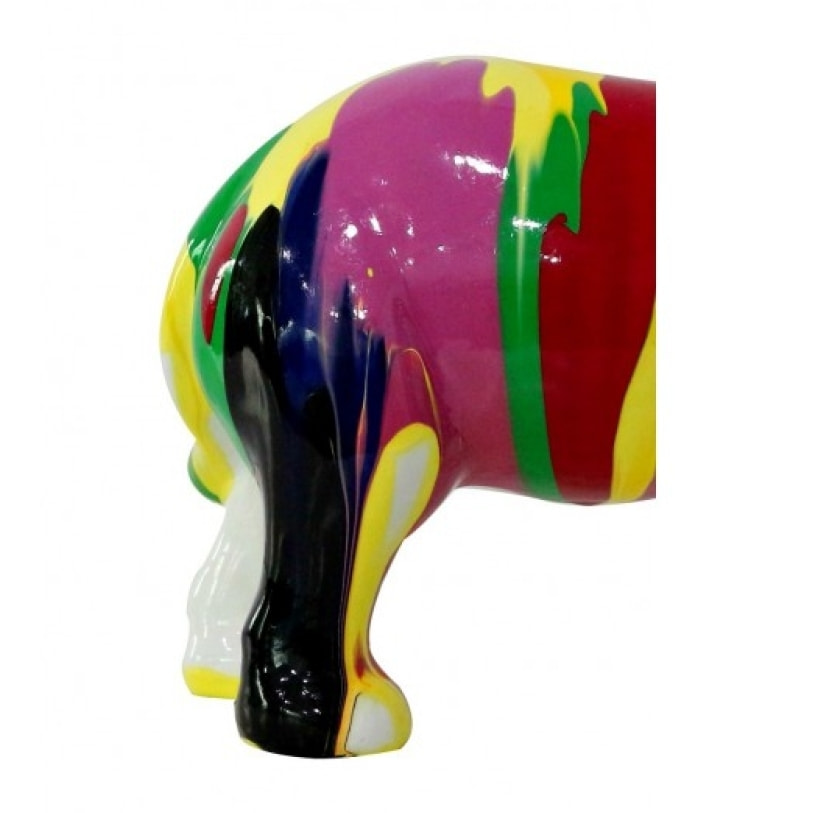 Statue éléphant multicolore en résine H46cm - DUMBO POP