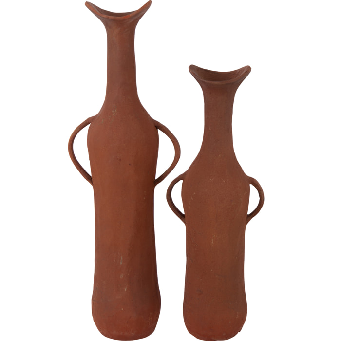 J-Line vase - aluminium - terracotta - large