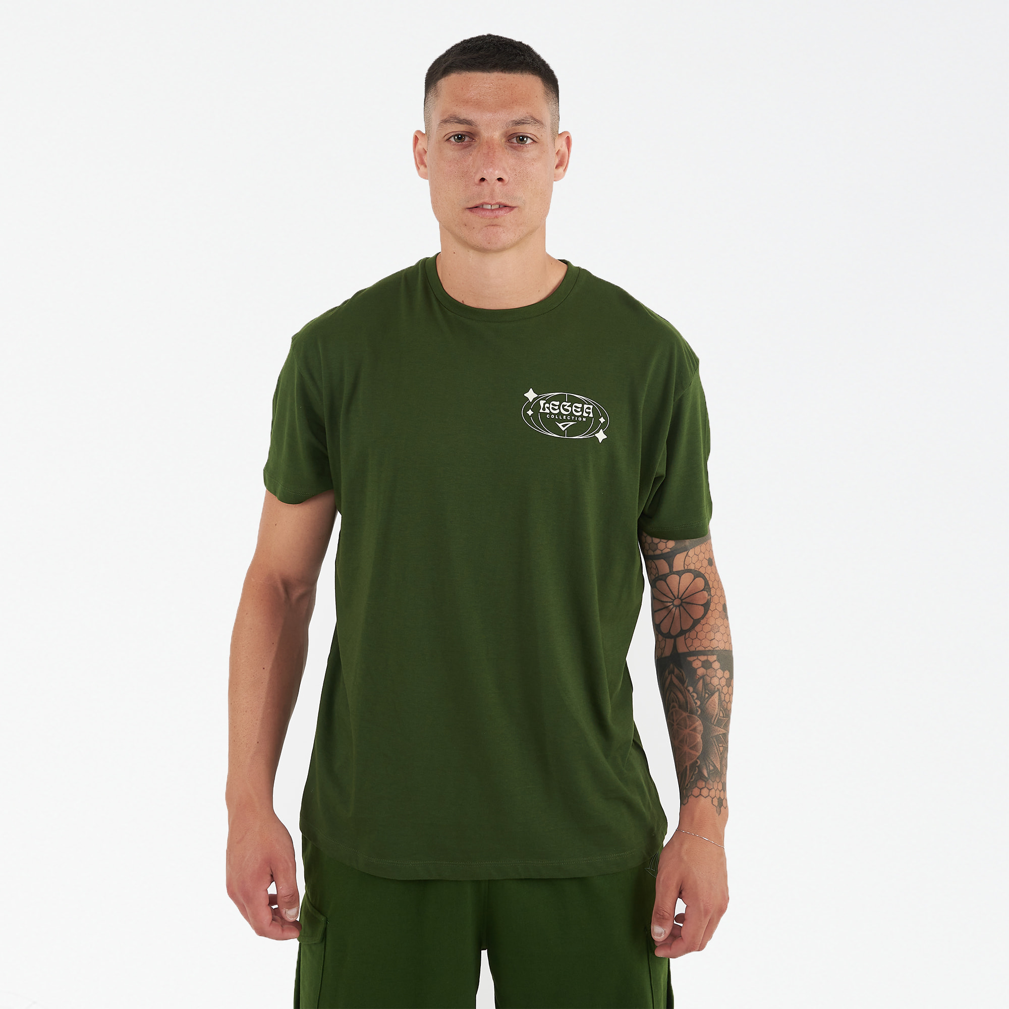 T-shirt in cotone BIGGER verde militare