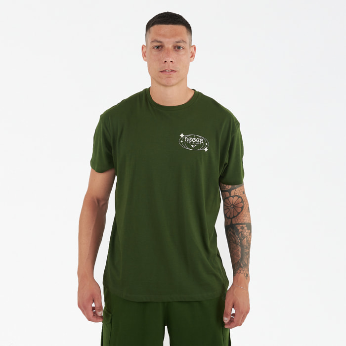 T-shirt in cotone BIGGER verde militare