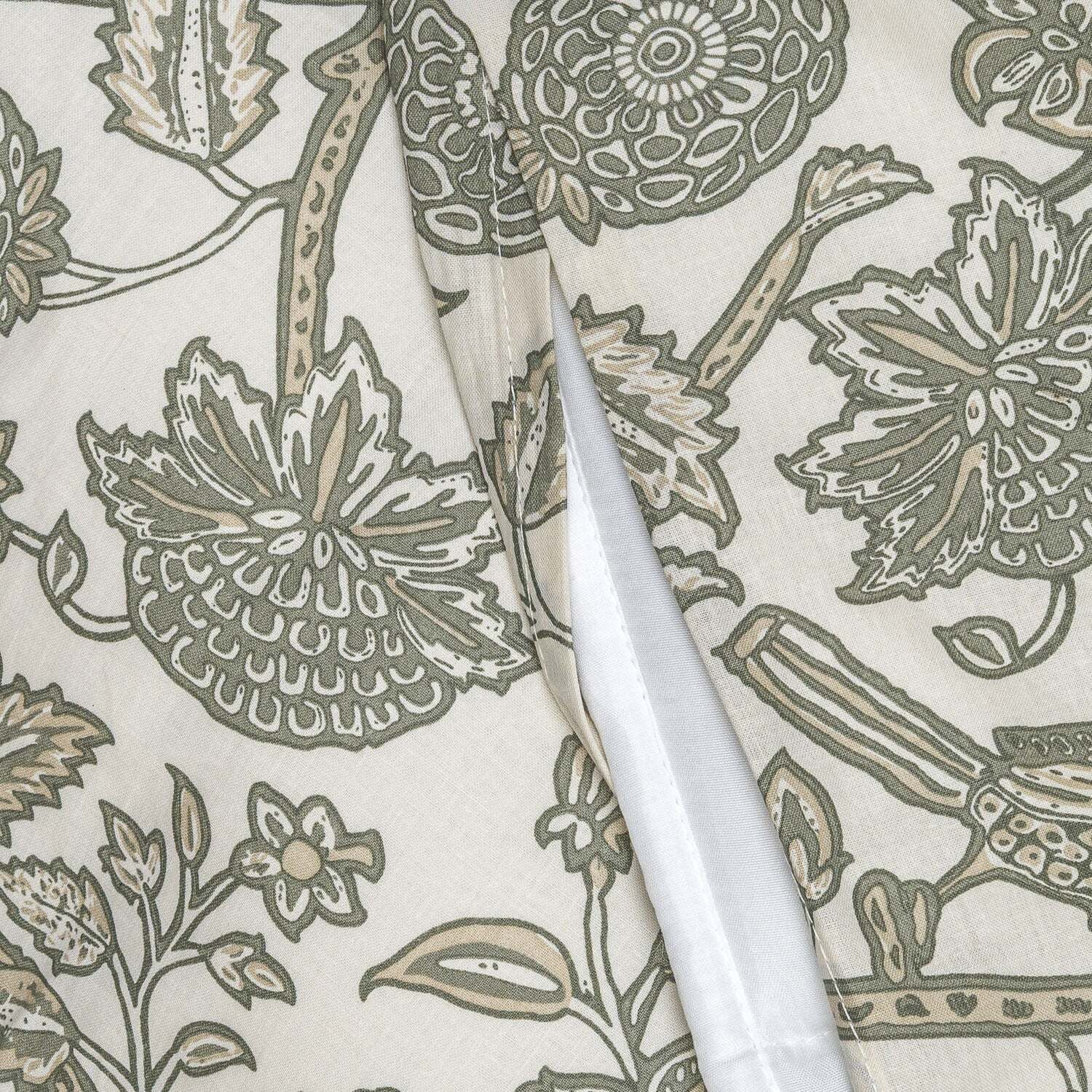 Copripiumino in cotone enelia verde secco – taupe