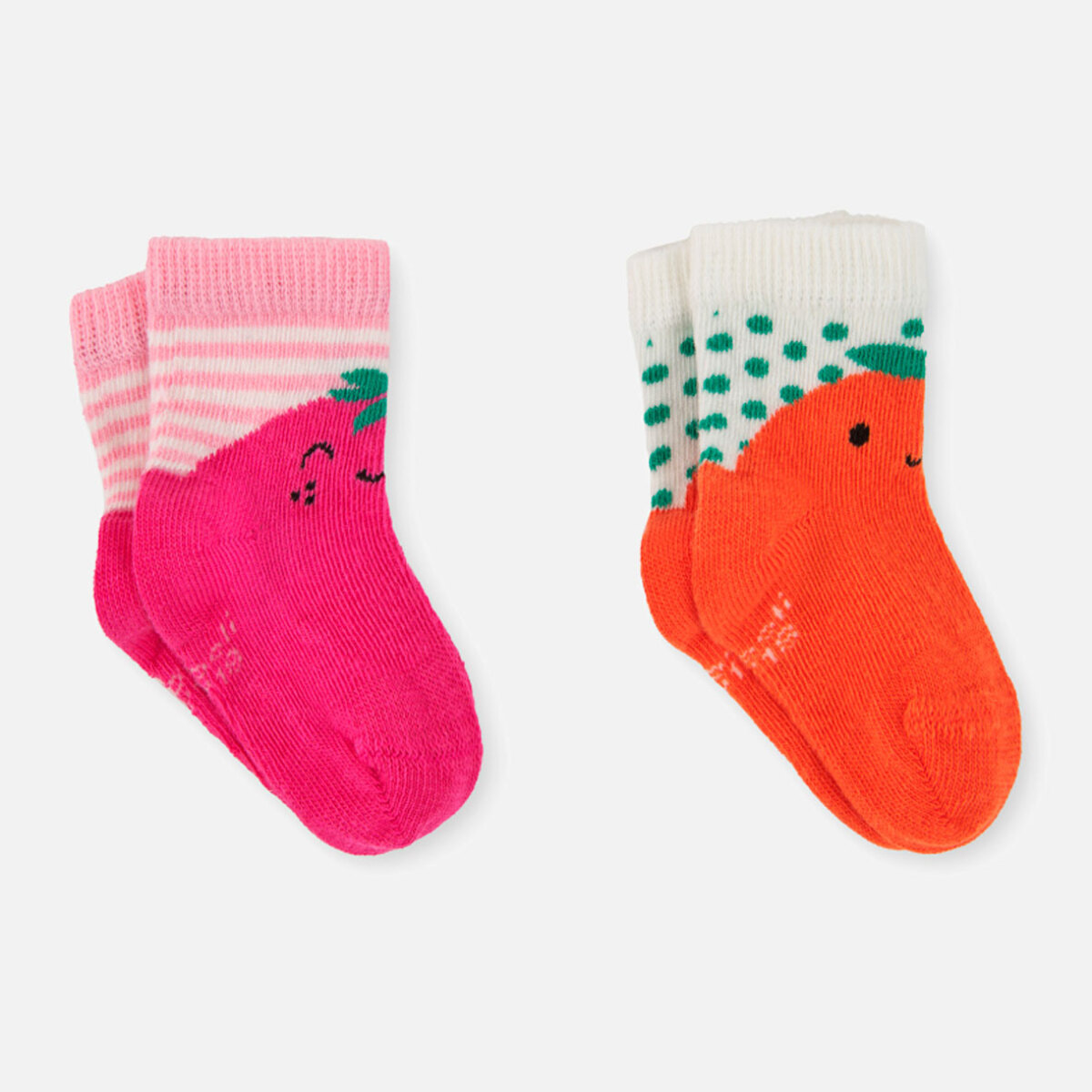 Pack calcetines recién nacido estampados, rosa