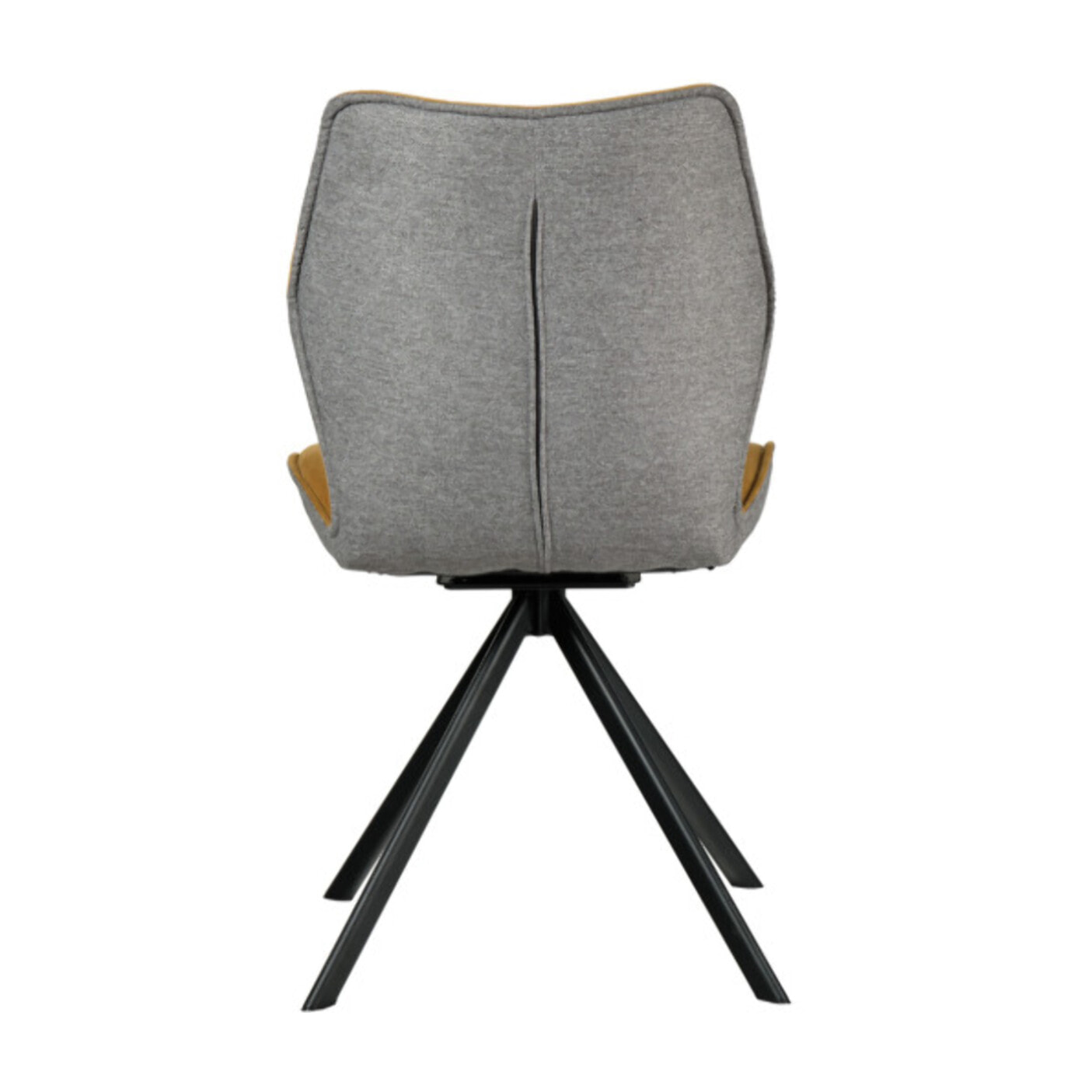 Chaise rotative 360° bicolore en velours et tissu & pieds en métal - FLORENCE