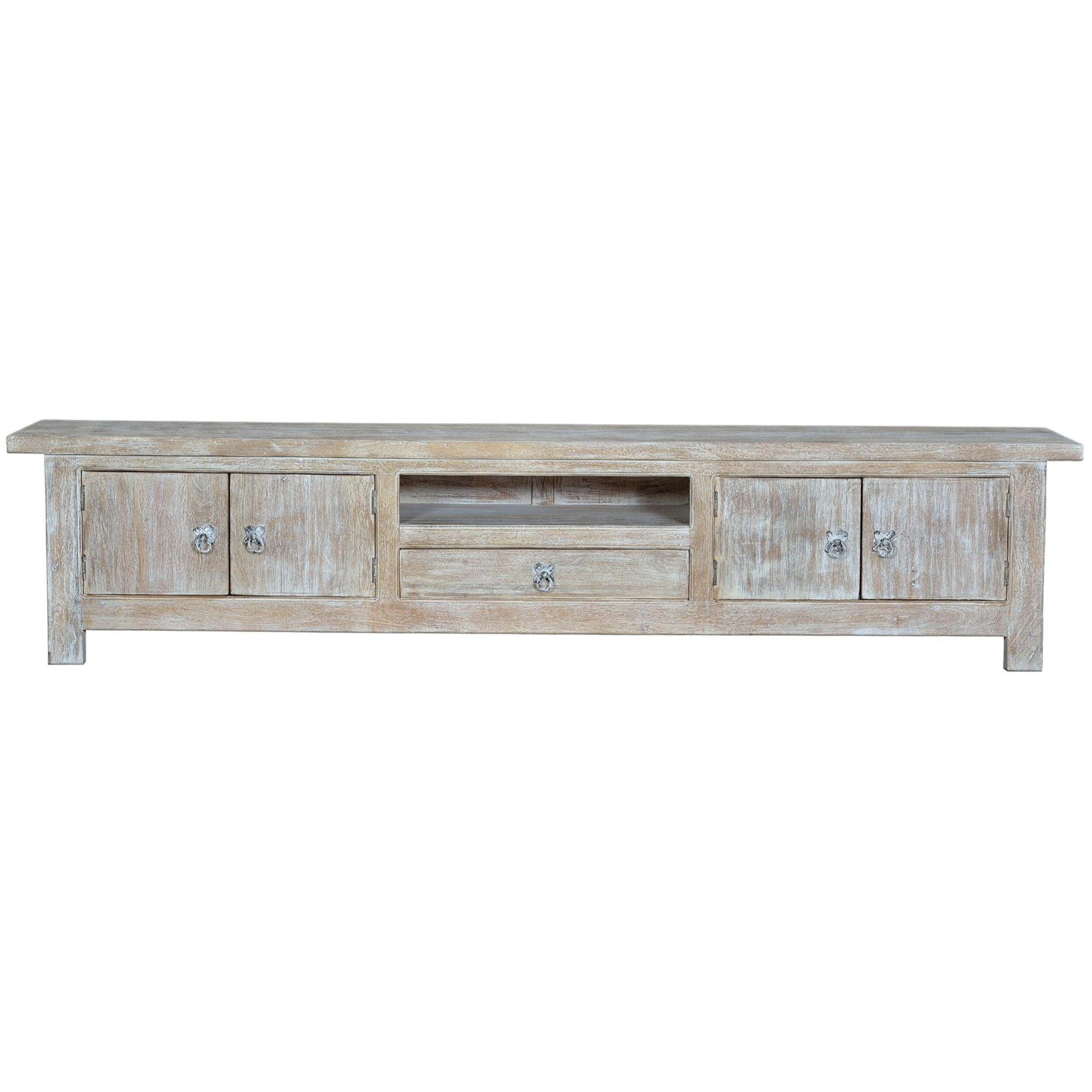 Mueble tv - madera de mango - 230x50x44cm