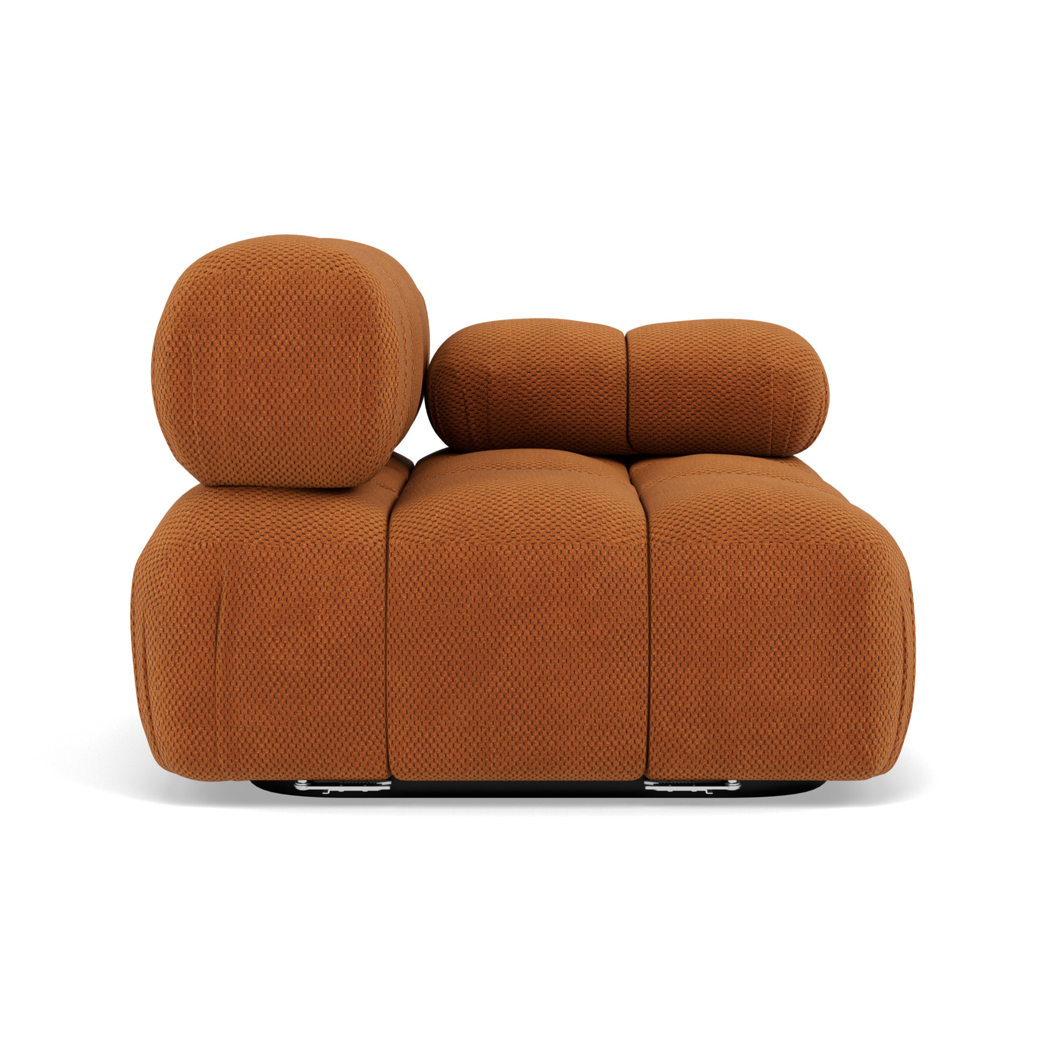 Ruby - module d'assise droit en velours texturé - Terracotta