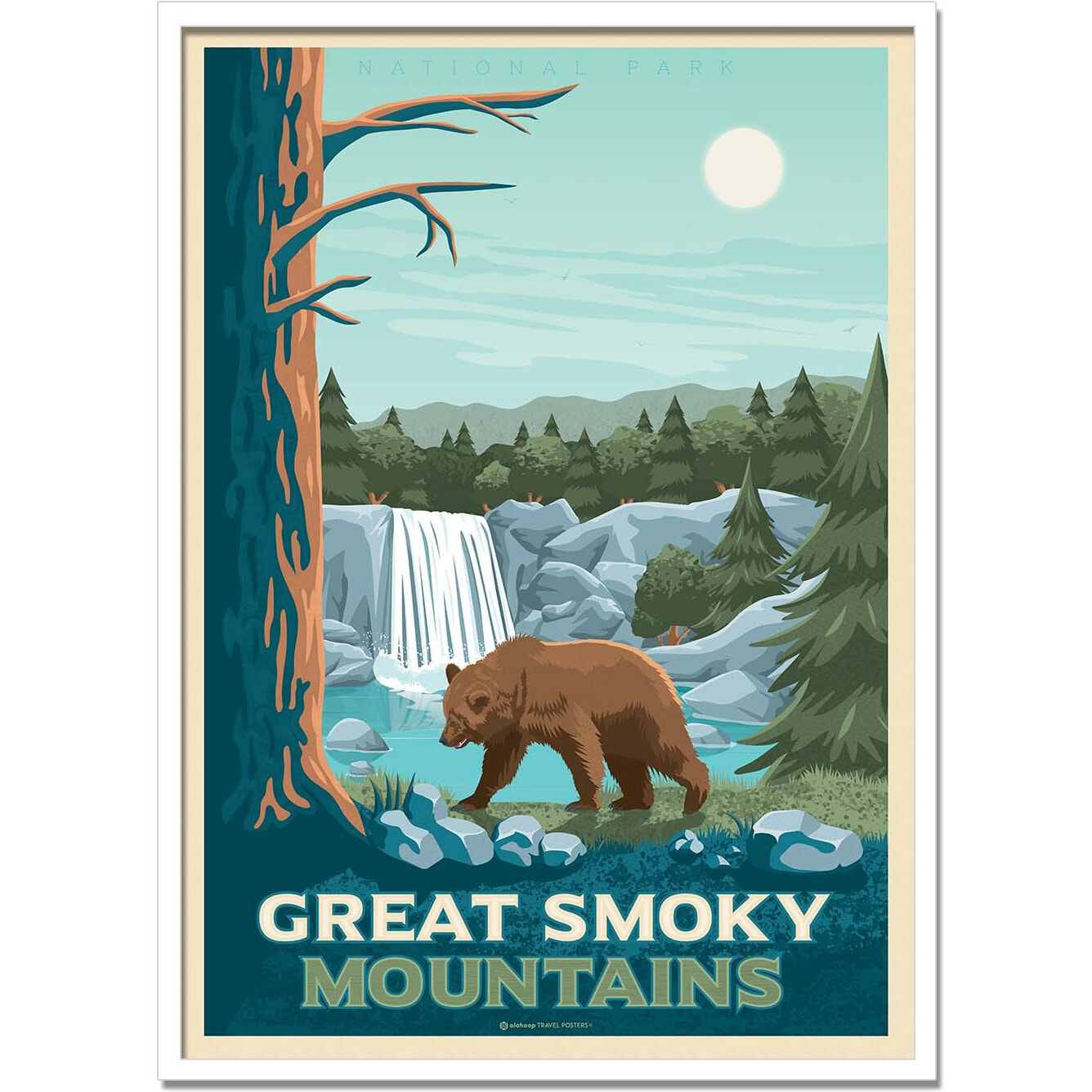 Affiche - Great smoky mountains - Olahoop Travel Posters