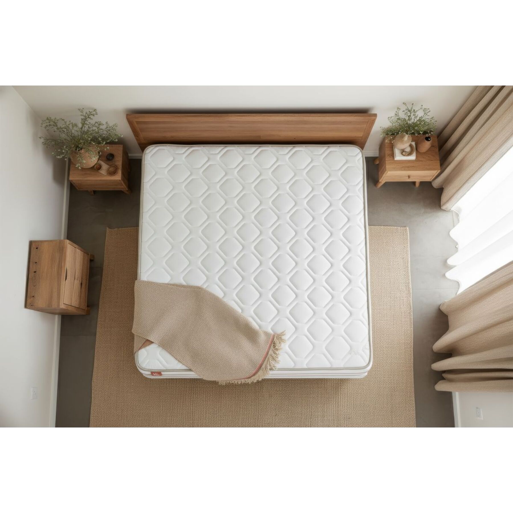 Ensemble - Matelas Mémoire de forme 24cm d'épaisseur - 3 zones de confort - Confort très ferme - Sommier tapissier en kit - 1 place