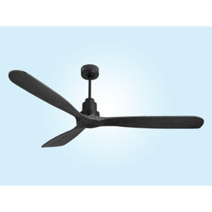 Ventilateur de plafond Réversible  Thermostat Wifi Moteur à courant continu Toits en pente Télécommande Hypersilence Mémoire FullWood