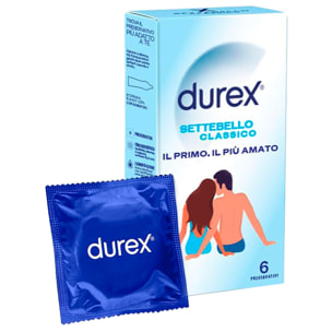 Preservativi Durex Settebello Classici con Forma Easy On - Confezione da 6 Profilattici